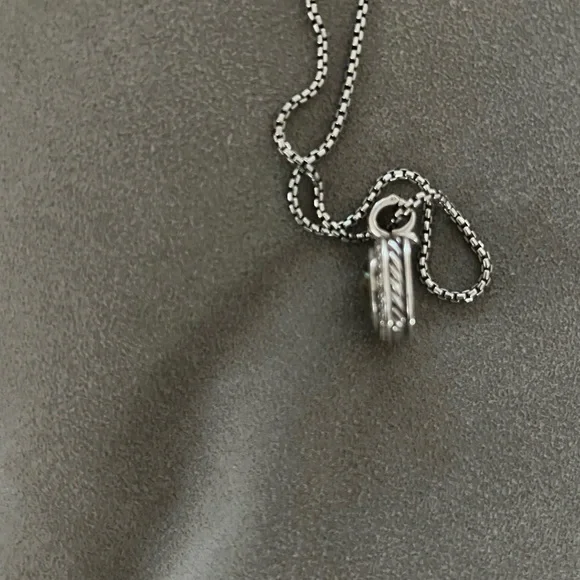Authentic David Yurman Albion Prasiolite Pendant Sterling Silver - Picture 5 of 7